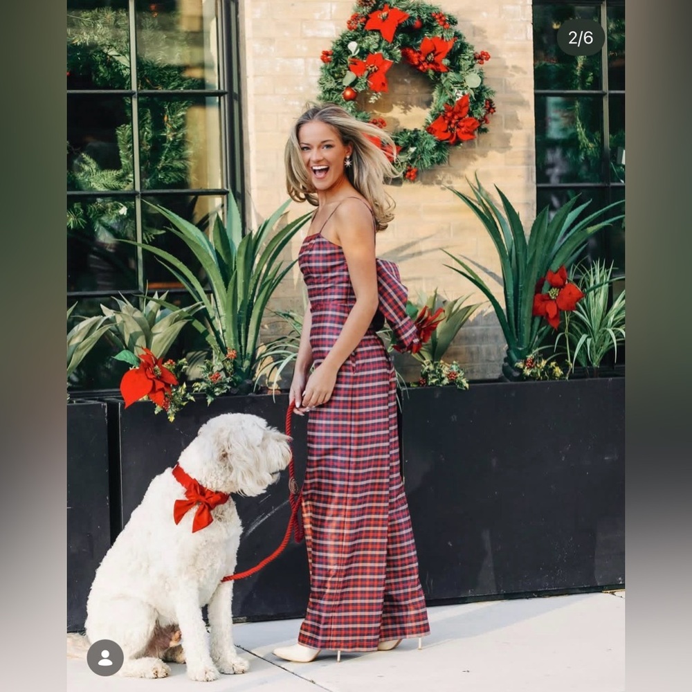 Hutch jumpsuit in Red and Black